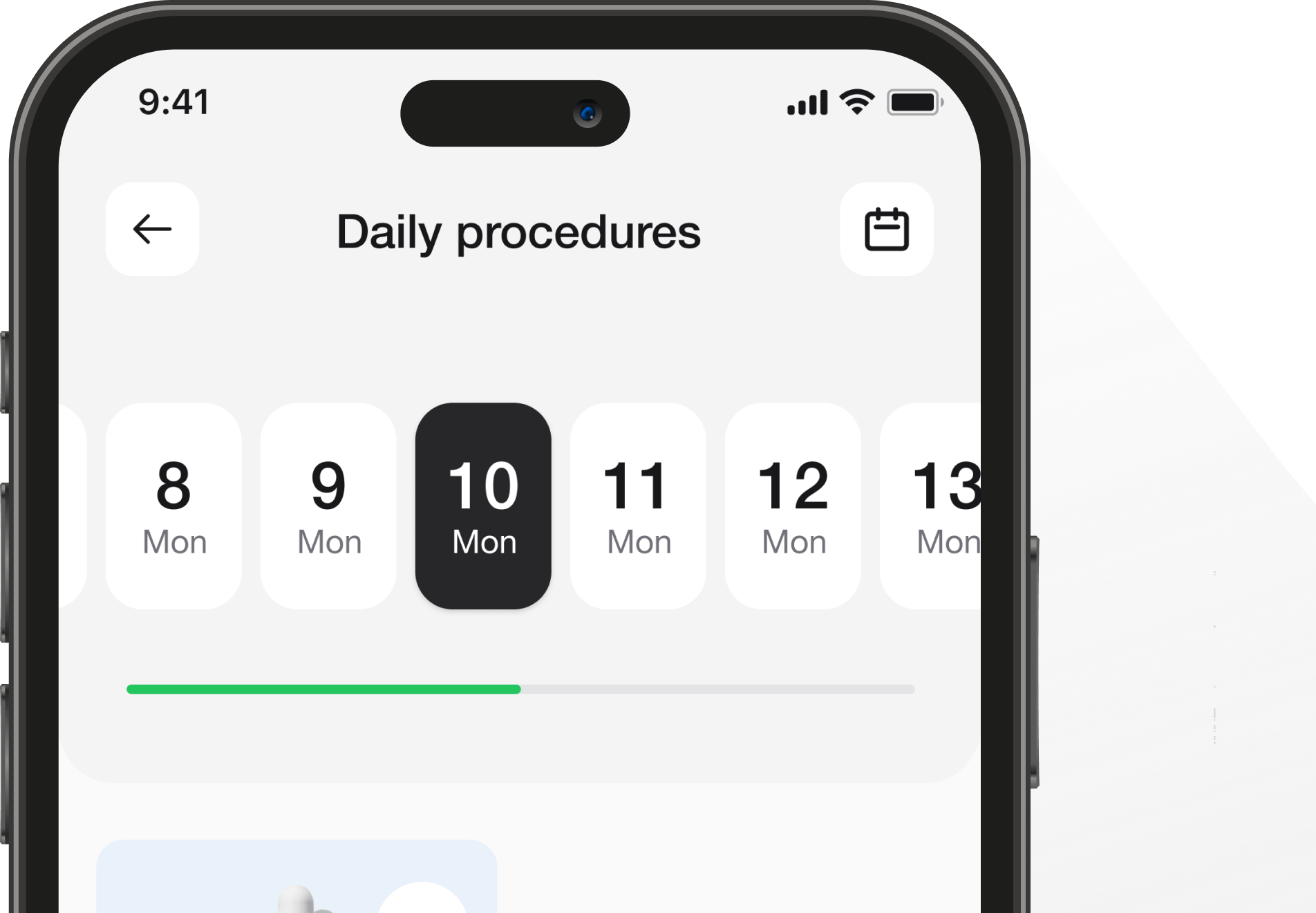 daily procedures calendar image